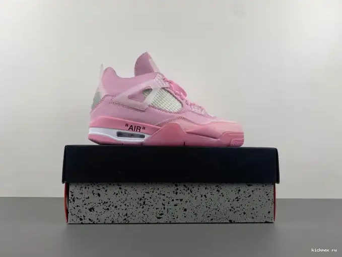 Cheap Kickmax X OFF-WHITE JORDAN PINK 4 0516